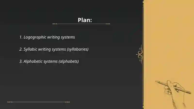 Typology of writing systems 2