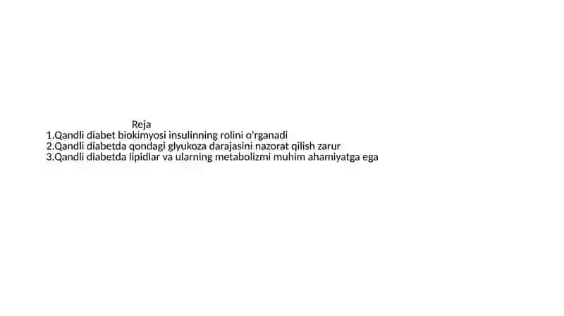 Qandli diabet biokimyosi 2