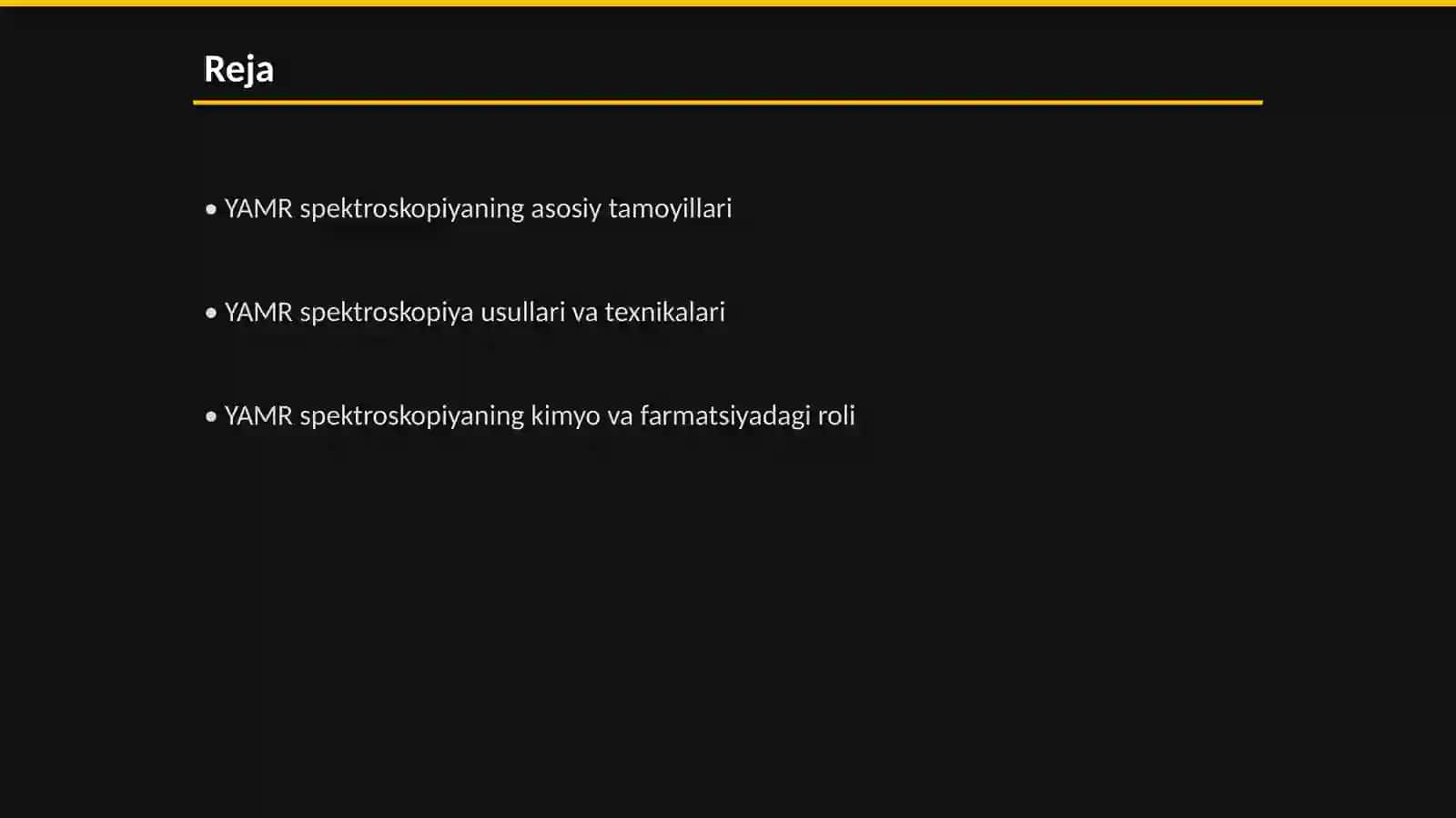 YAMR spektroskopiya qòllanilishi 2