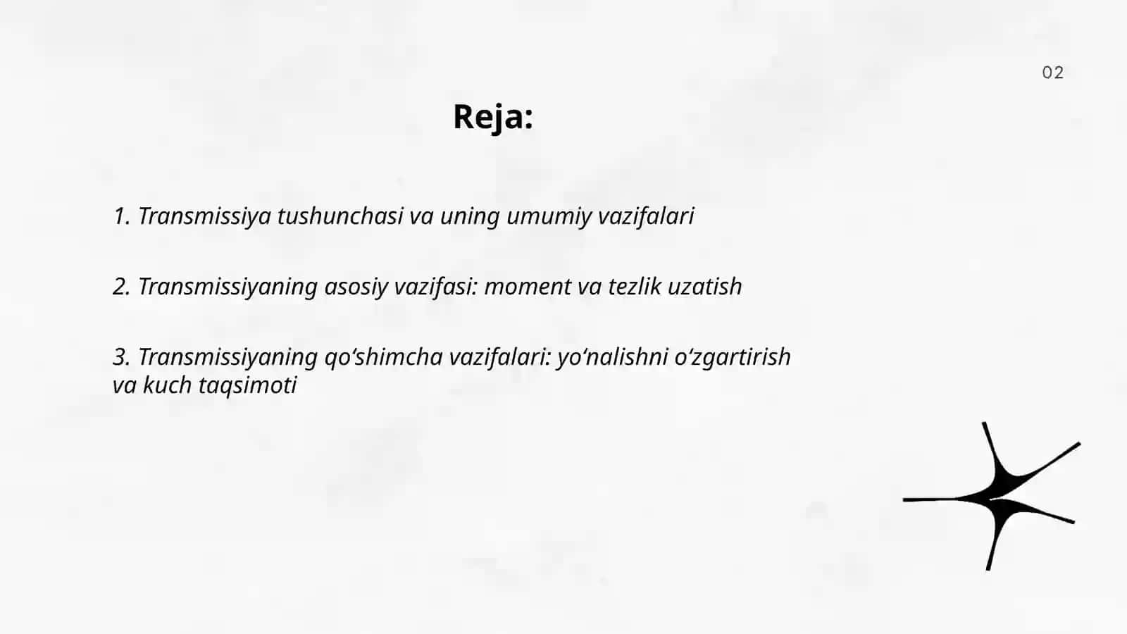 Transmissiyaning vazifasi va turlari 2