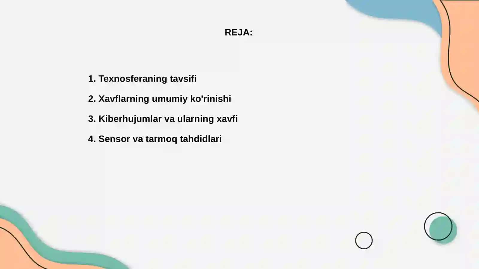 Texnosferadagi xavflar tavsifi va ularning turlari 2