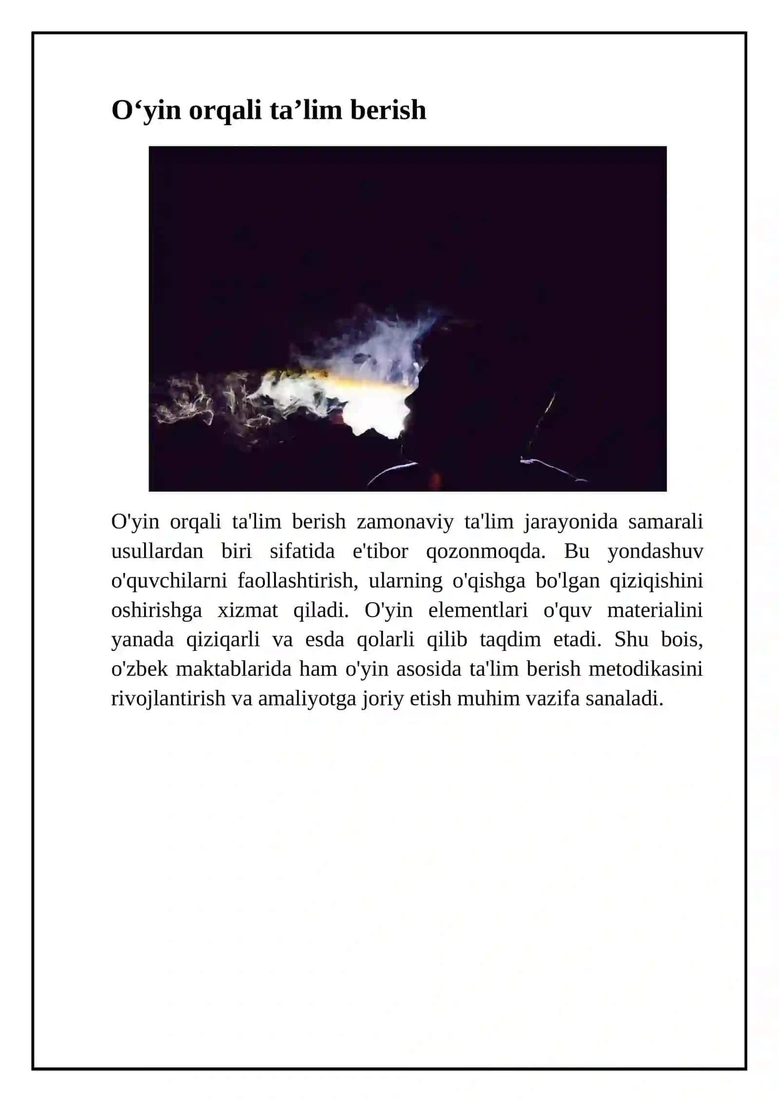 Oʻyin orqali taʼlim berish 2