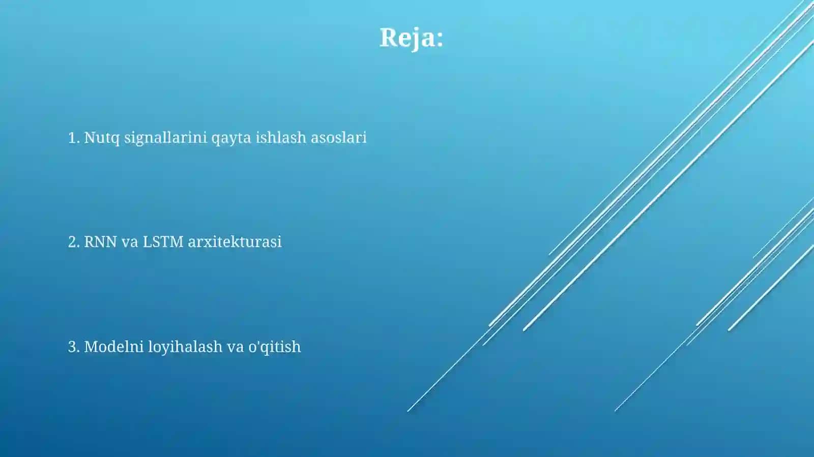 RNN asosida nutqni matnga aylantiruvchi model yaratish (speech-to-text) 2