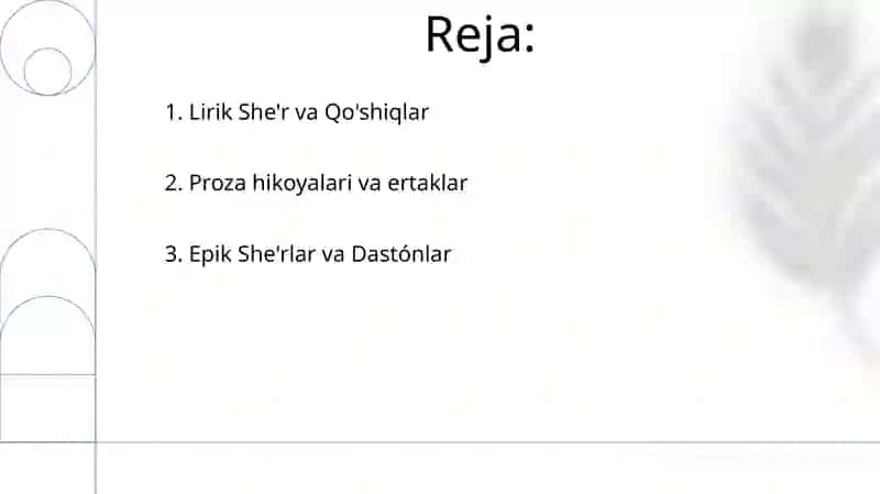 O‘zbek folklorining janrlar tizimi 2