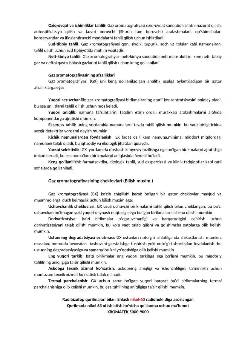 Gaz xromatografiyasi (GX) 2