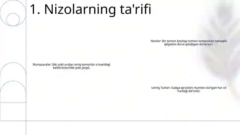 Nizolar Va Uning Turlari 2