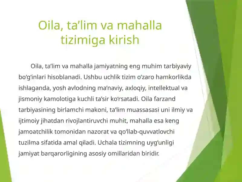 Oila-talim-mahalla tizimi 2