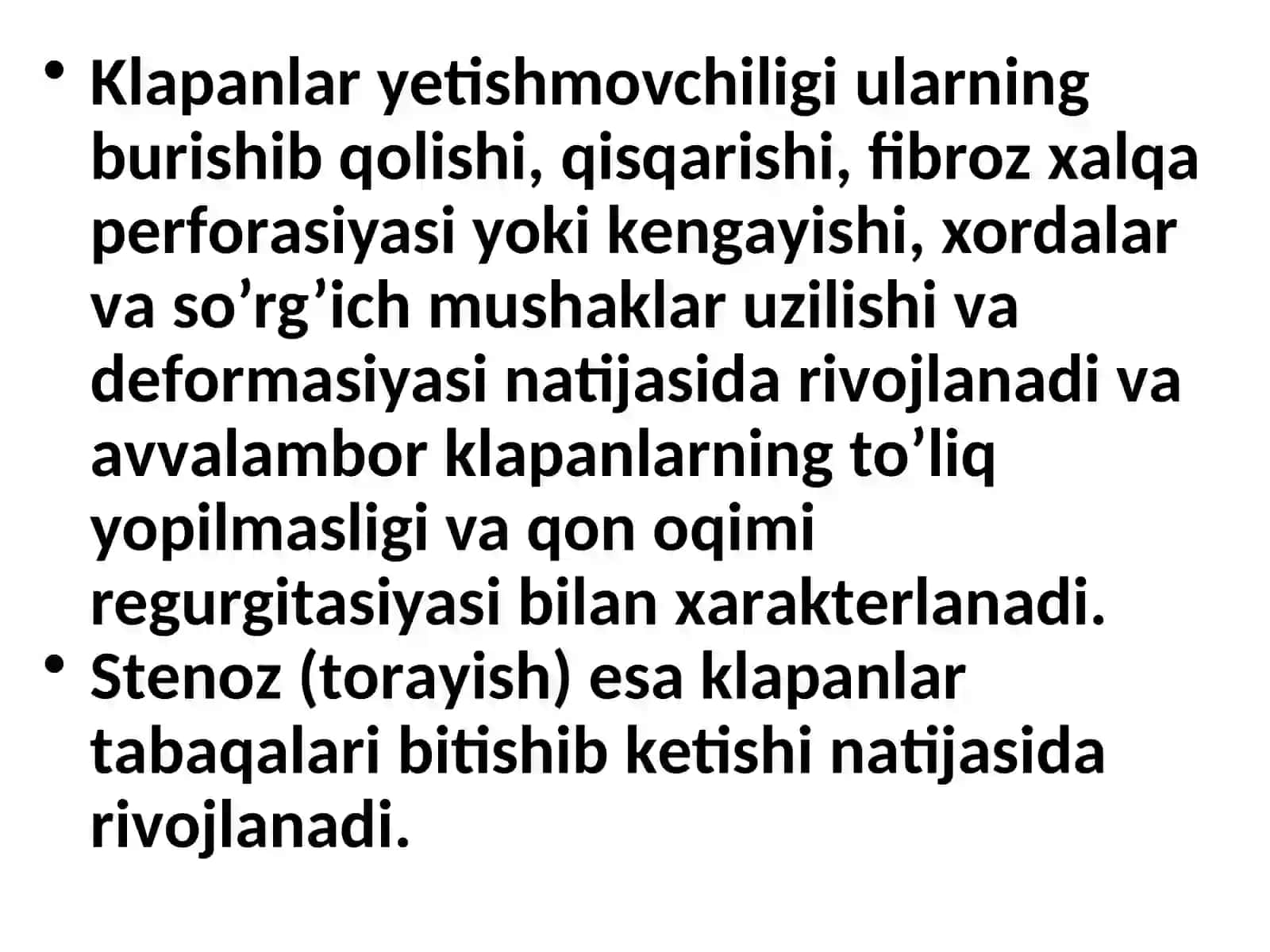 Yurak оrttirilgаn nuqsоnlаri 2