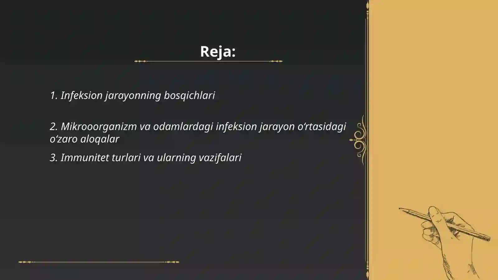 Infeksion jarayon. Immunitet va emlash ishi 2