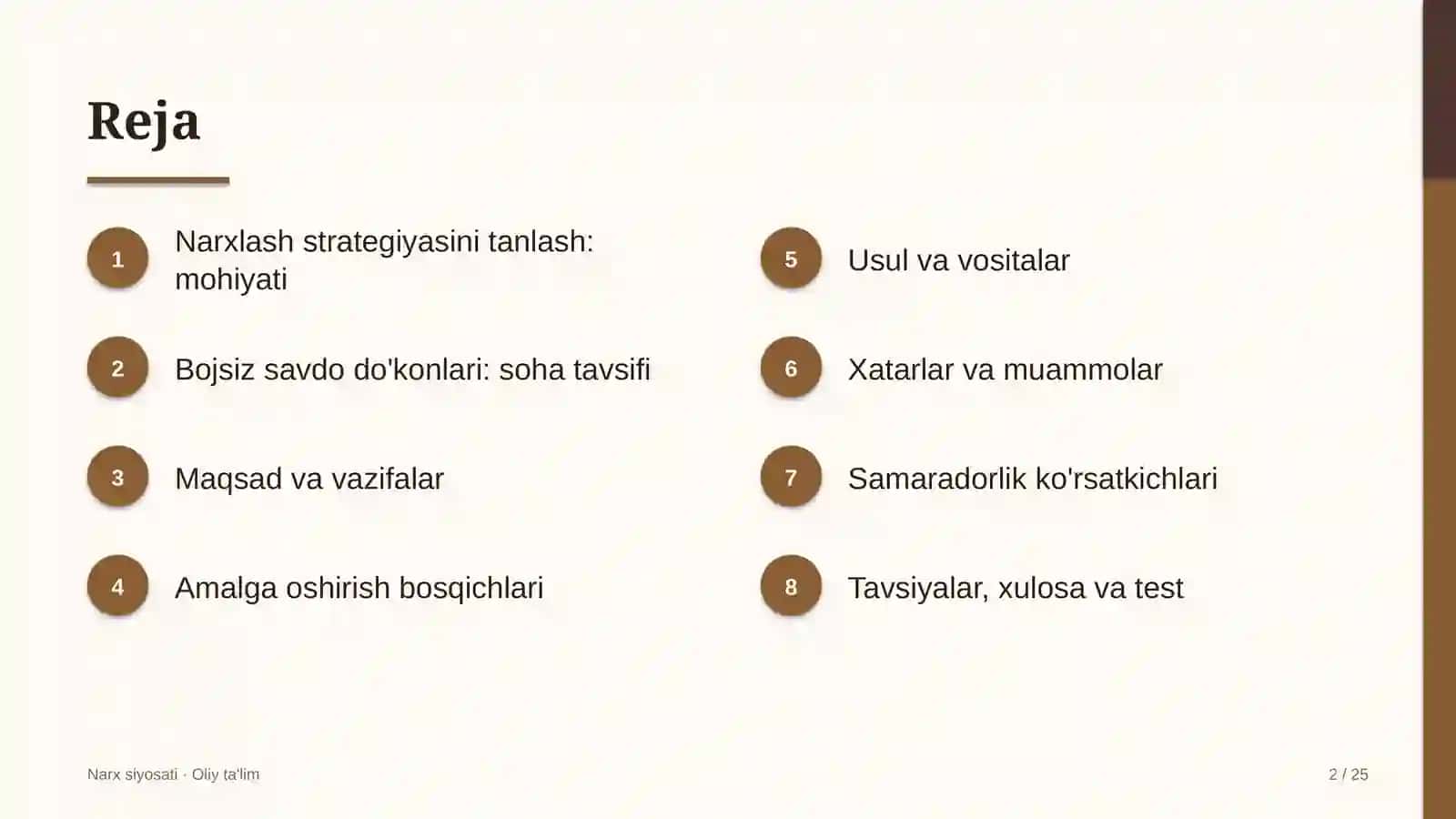 bojsiz savdo do'konlarida narxlash strategiyasini tanlash 4530 2