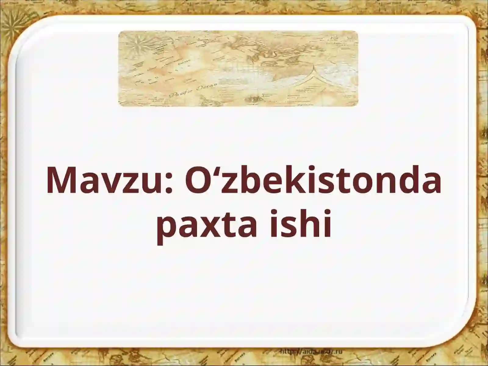 O‘zbekistonda paxta ishi 2