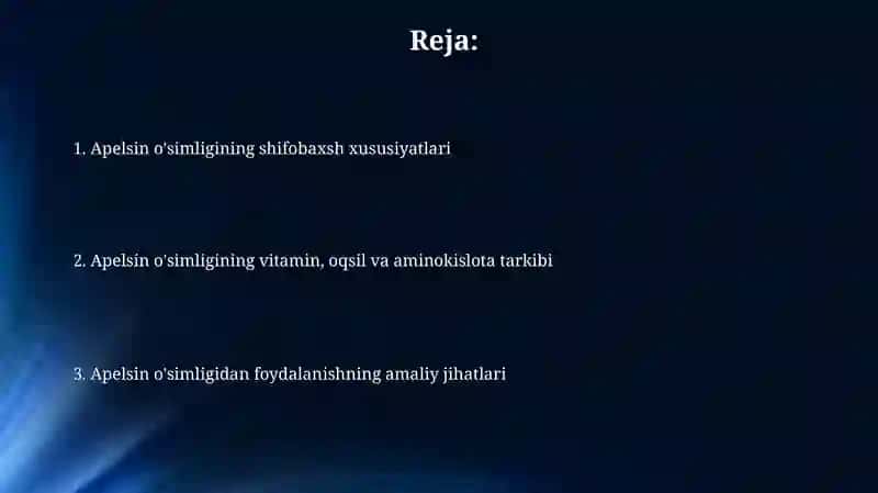 Apelsin o'simligi 2