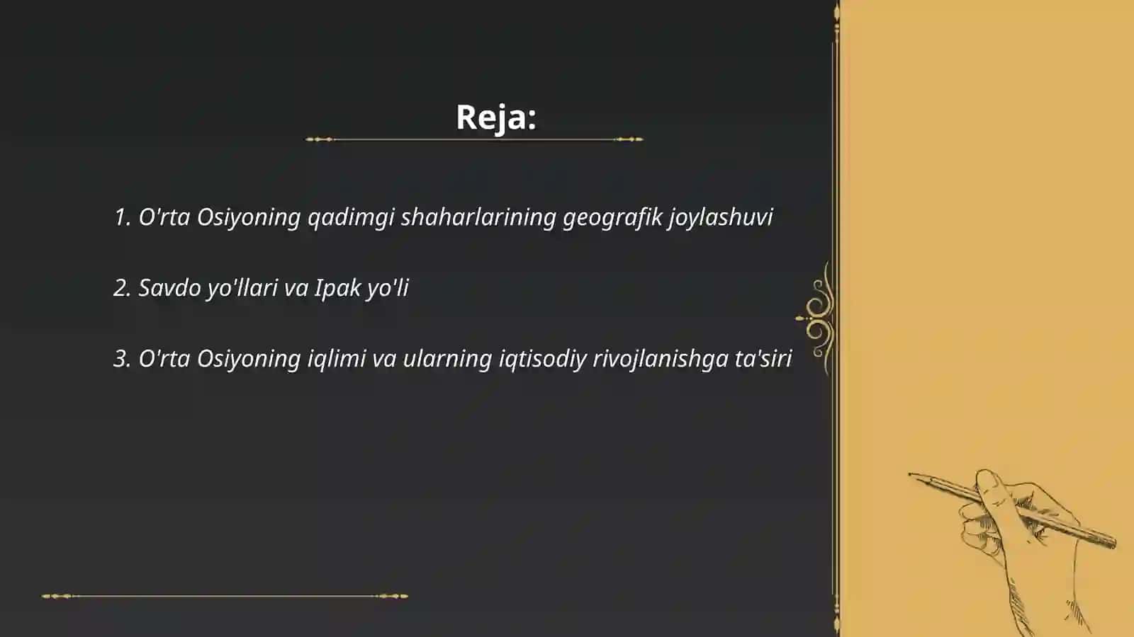 O'rta Osiyoning rivojlangan o'rta asrlardagi tarixiy geografiyasi 2