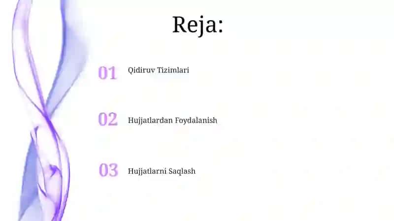 Hujjatlarni saqlash tizimlari 2