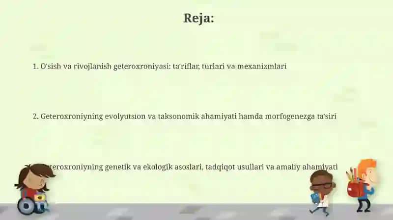 O'sish va rivojlanish geteroxroniyasi 2