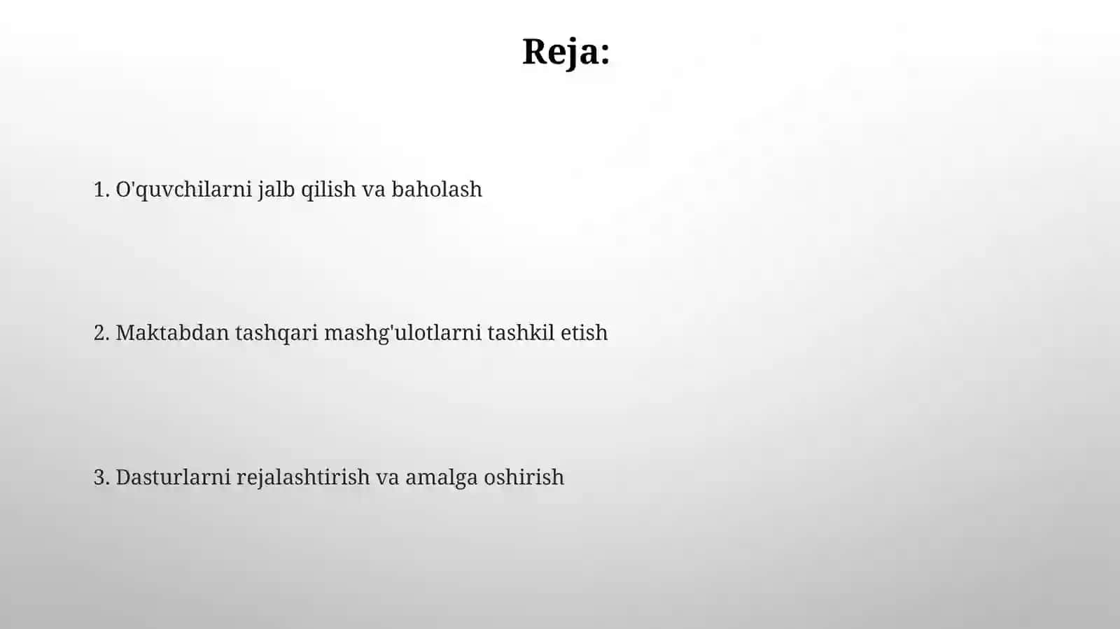 Sinfdan tashqari asosiy bosqich darslarini tashkil etish 2