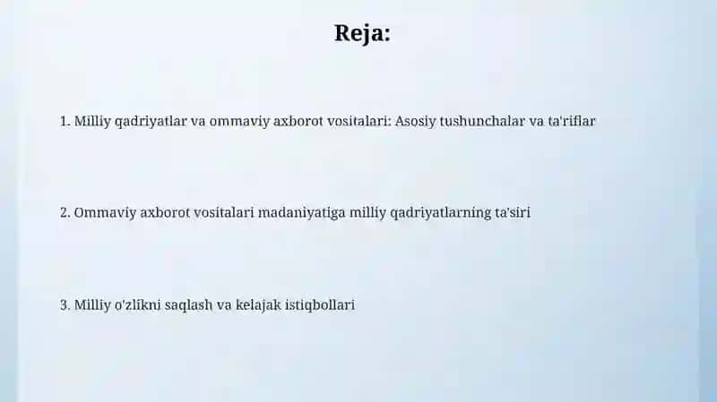 Milliy qadriyatlar va ommaviy axborot vositalari 2