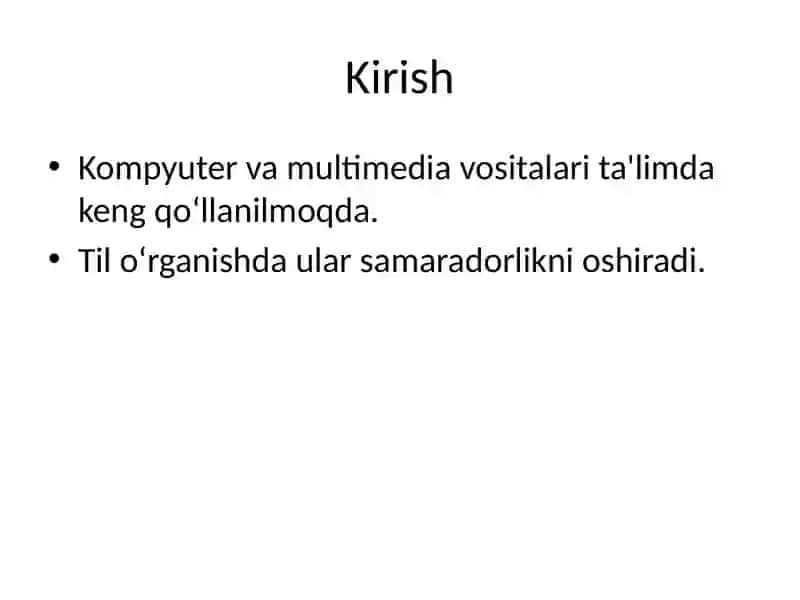 Kompyuter va Multimedia Vositalari 2