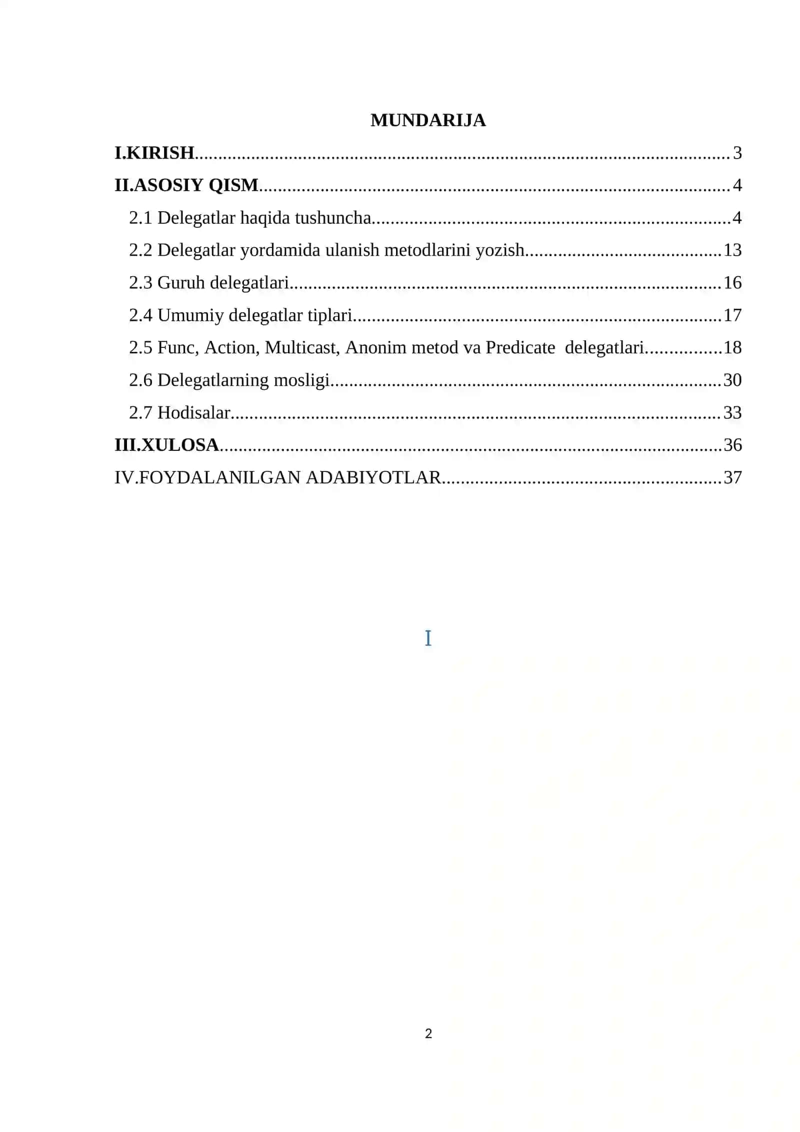 Dasturlash asoslari - C# dasturlash tilida delegatlar bilan ishlash 2