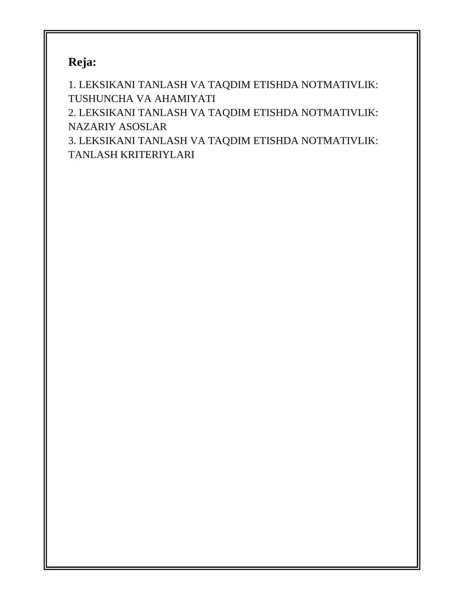 LEKSIKANI TANLASH VA TAQDIM ETISHDA NOTMATIVLIK 2