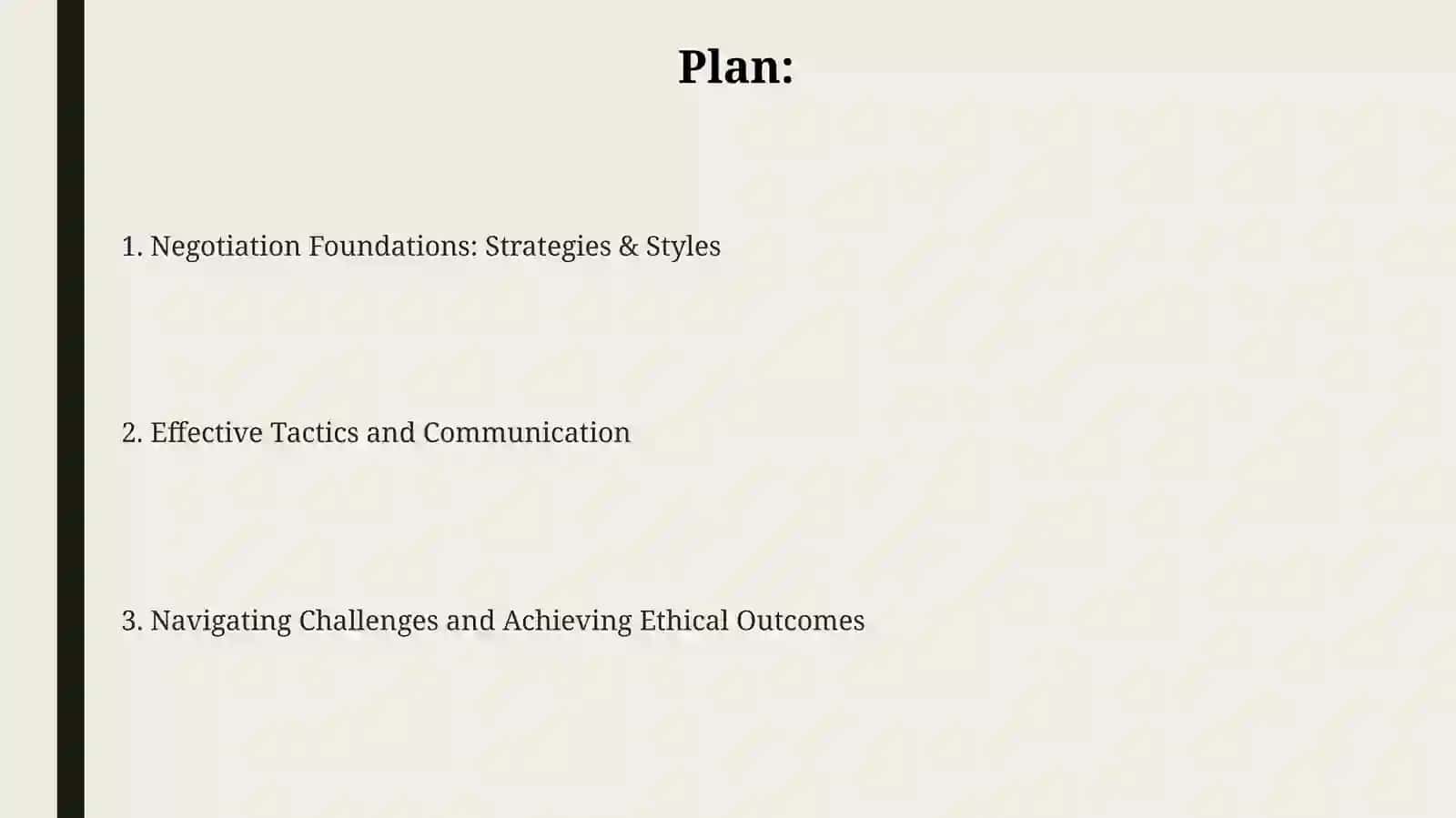 Negotiation Strategies and Tactics Presentation 2