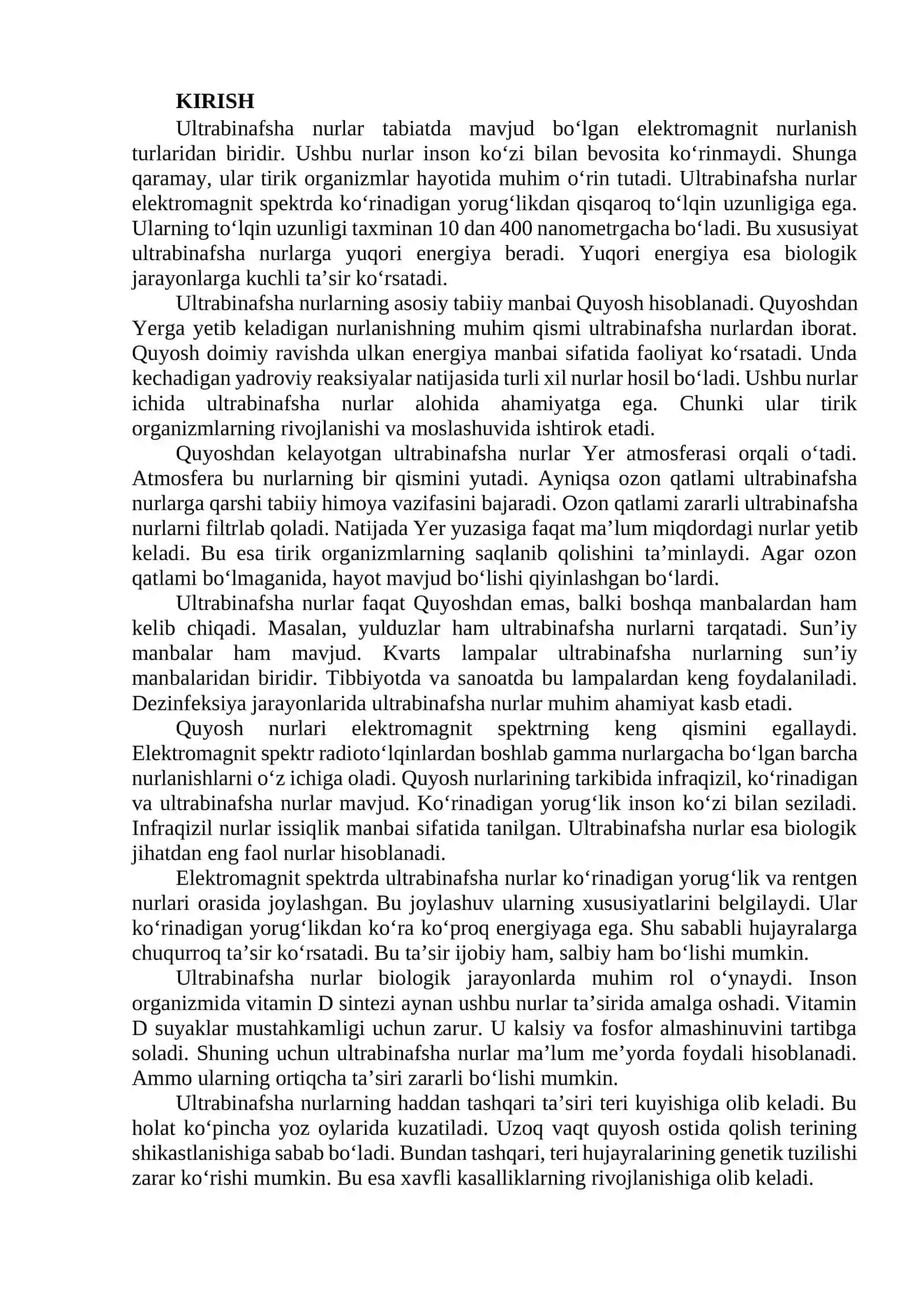 Ultrabinafsha nurlar haqida tushuncha 2