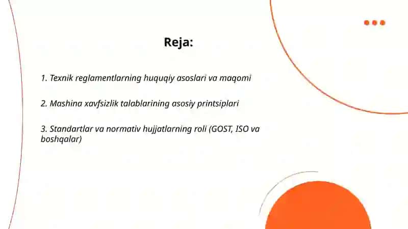 Texnik reglamentlarning huquqiy asoslari va maqomi 2