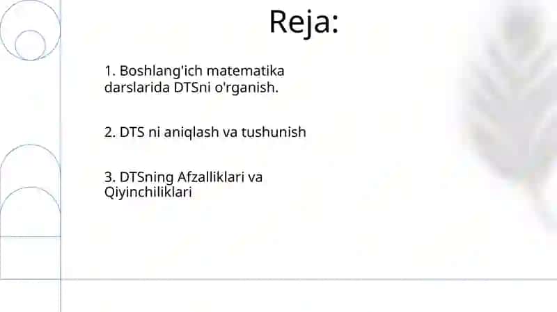 Boshlang’ich sinflarda matematikadan DTS tahlil 2