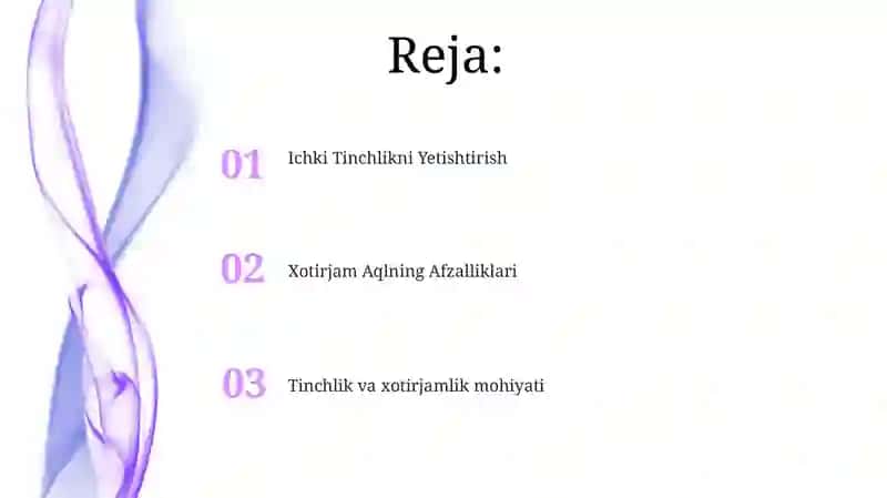 Tinchlik va xotirjamlik baxti 2