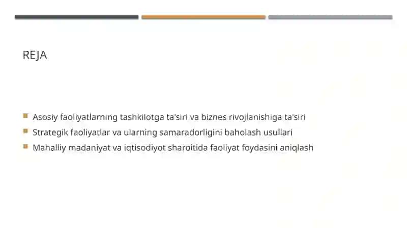 Asosiy faoliyat foydasi tahlili 2