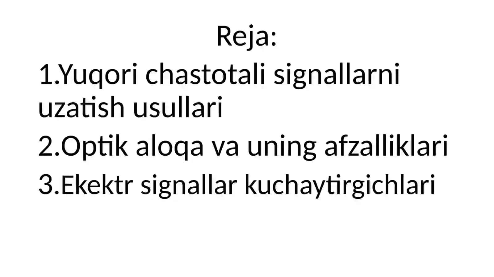 Yuqori chastotali signallarni uzatish usullari 2