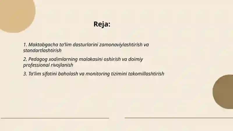 Maktabgacha ta’lim sifatini yangi bosqichga olib chiqish 2