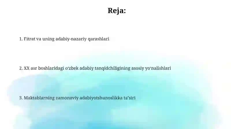 O'zbek adabiy tanqidida nazariy maktablar 2