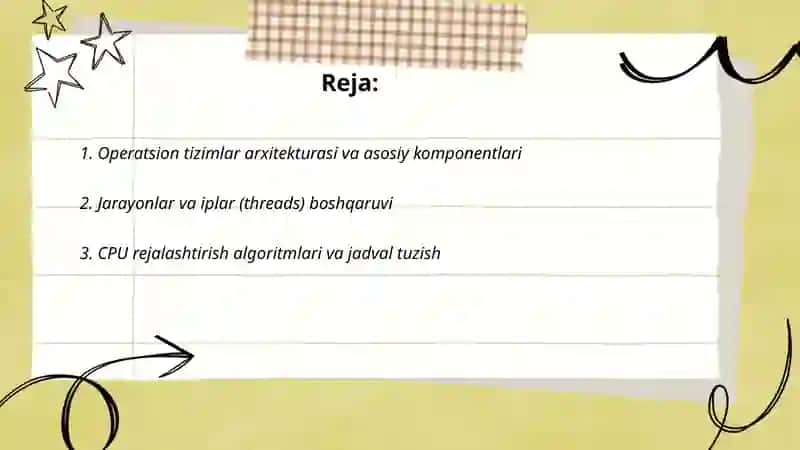 Zamonaviy operatsion tizimlar 2