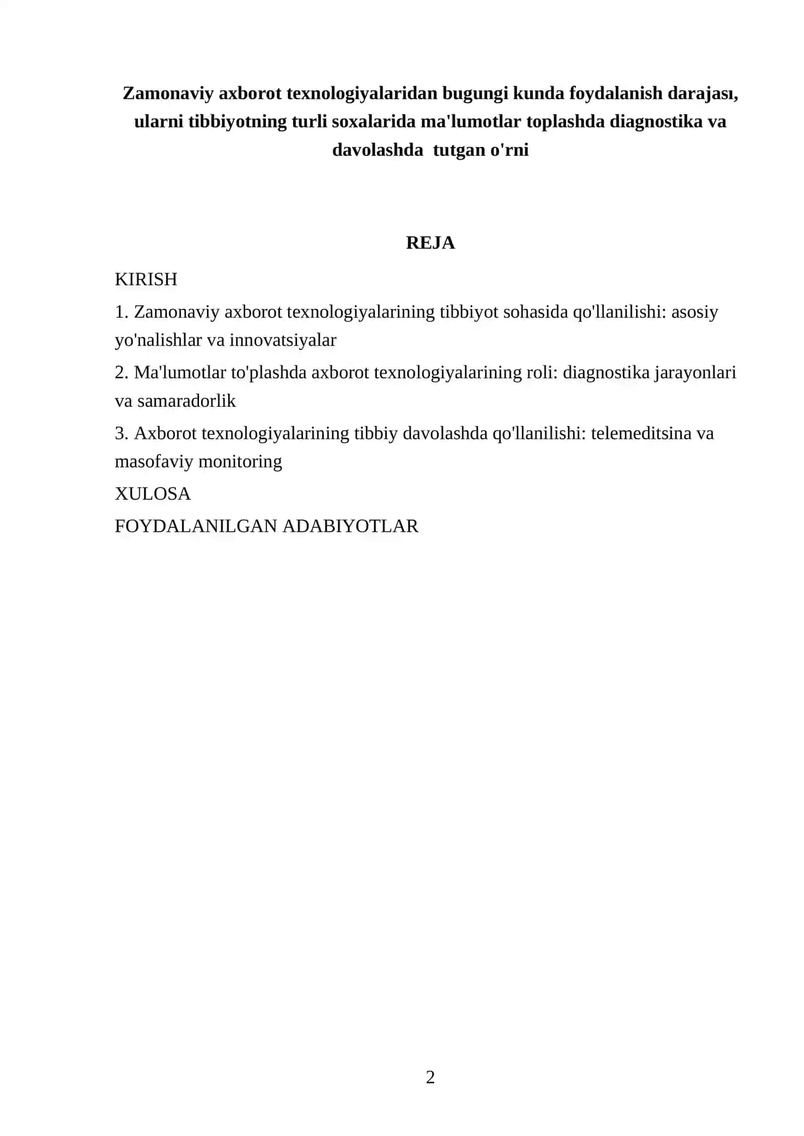Zamonaviy axborot texnologiyalari 2