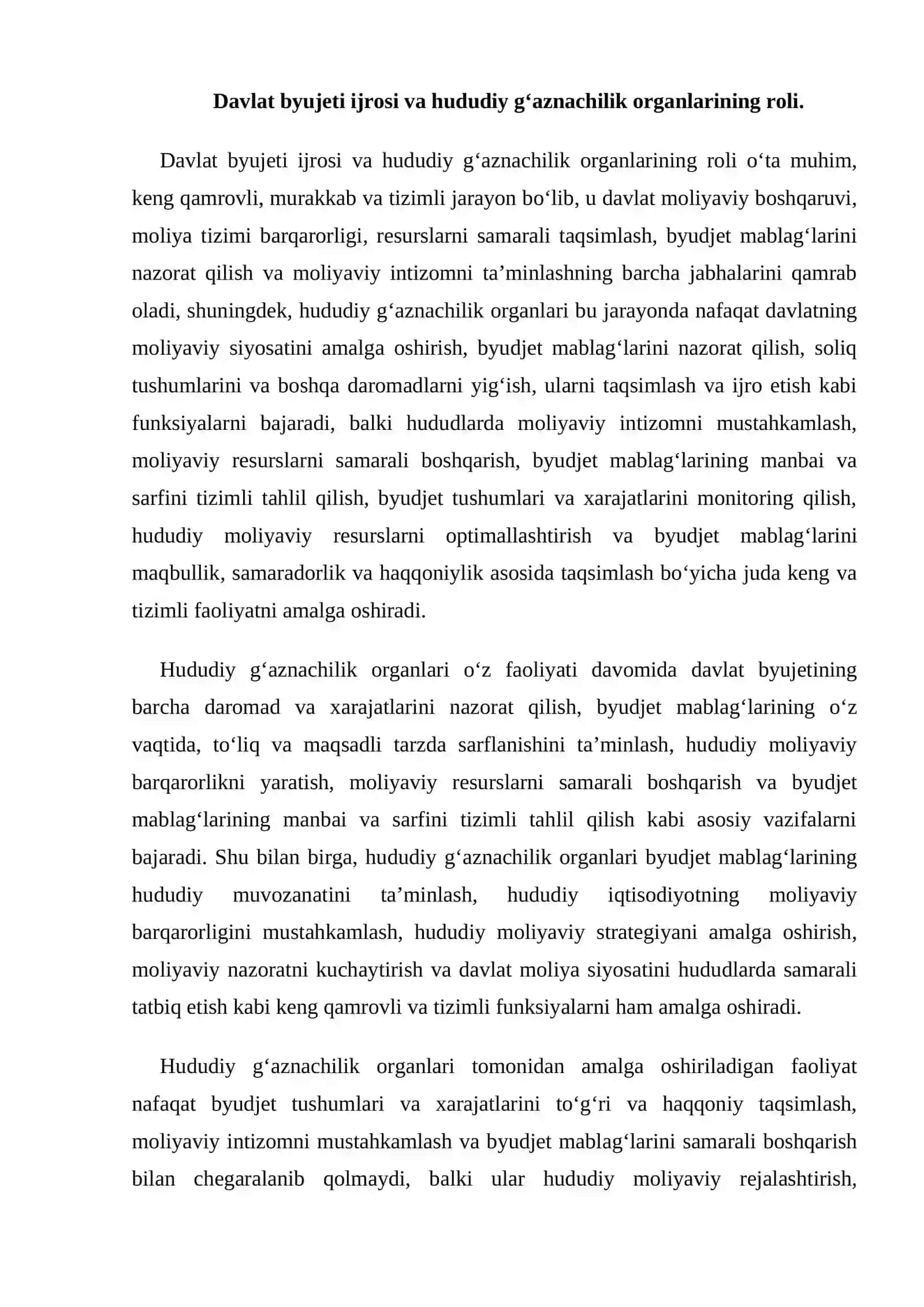 Davlat byujeti ijrosini ta’minlash 2