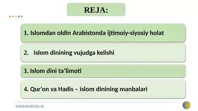 ISLOMDINI TА’RIXI VA MOHIYATI 2