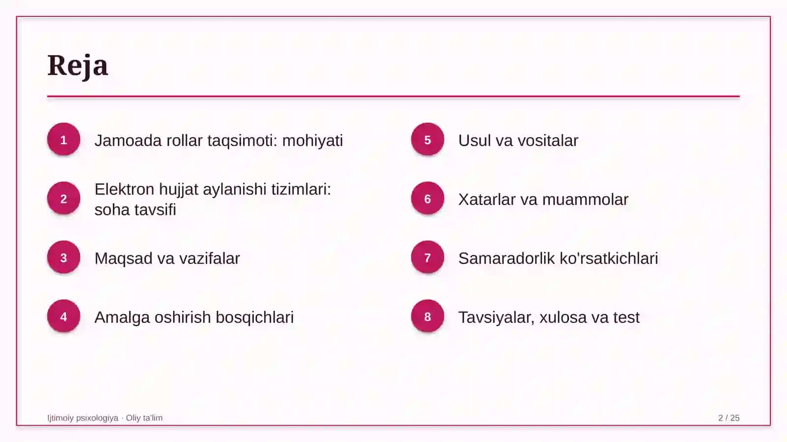 elektron hujjat aylanishi tizimlarida jamoada rollar taqsimoti 4123 2