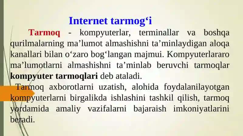 Internet tarmogʻi va DNS xizmati 2