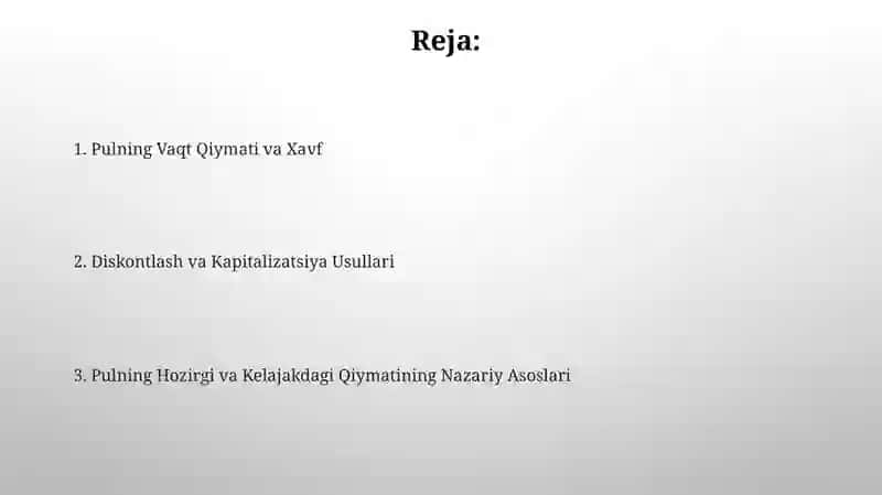 Moliyaviy Modellar va Pulning Qiymatiga Ta'siri 2
