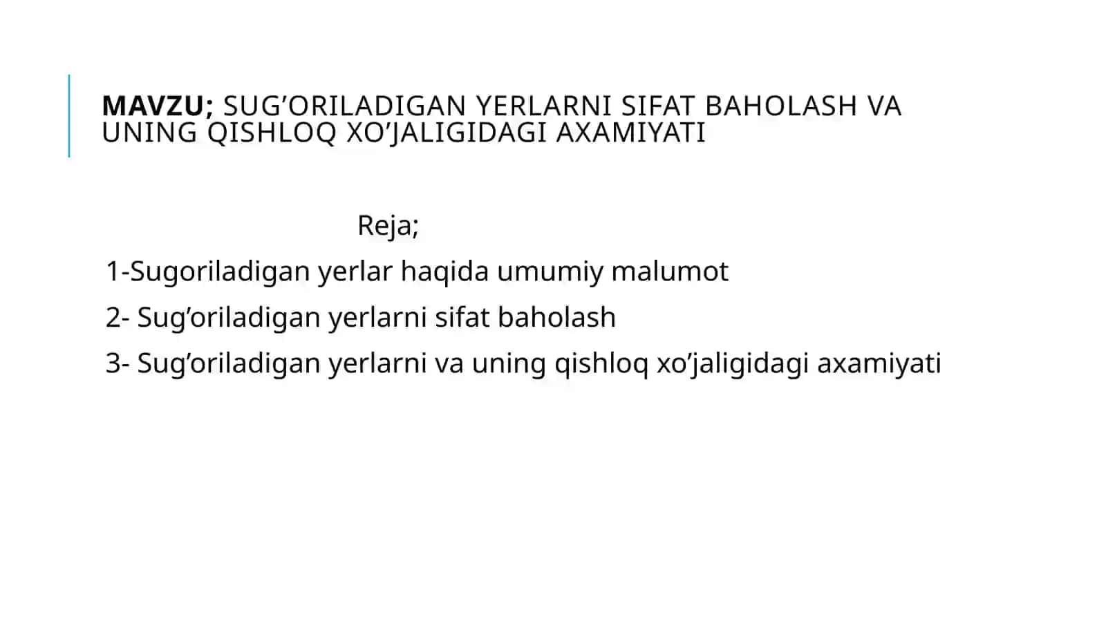 Behzodning Yer kasi Asoslari Fanidan TayYorlagan Mustaqil Ishi 2
