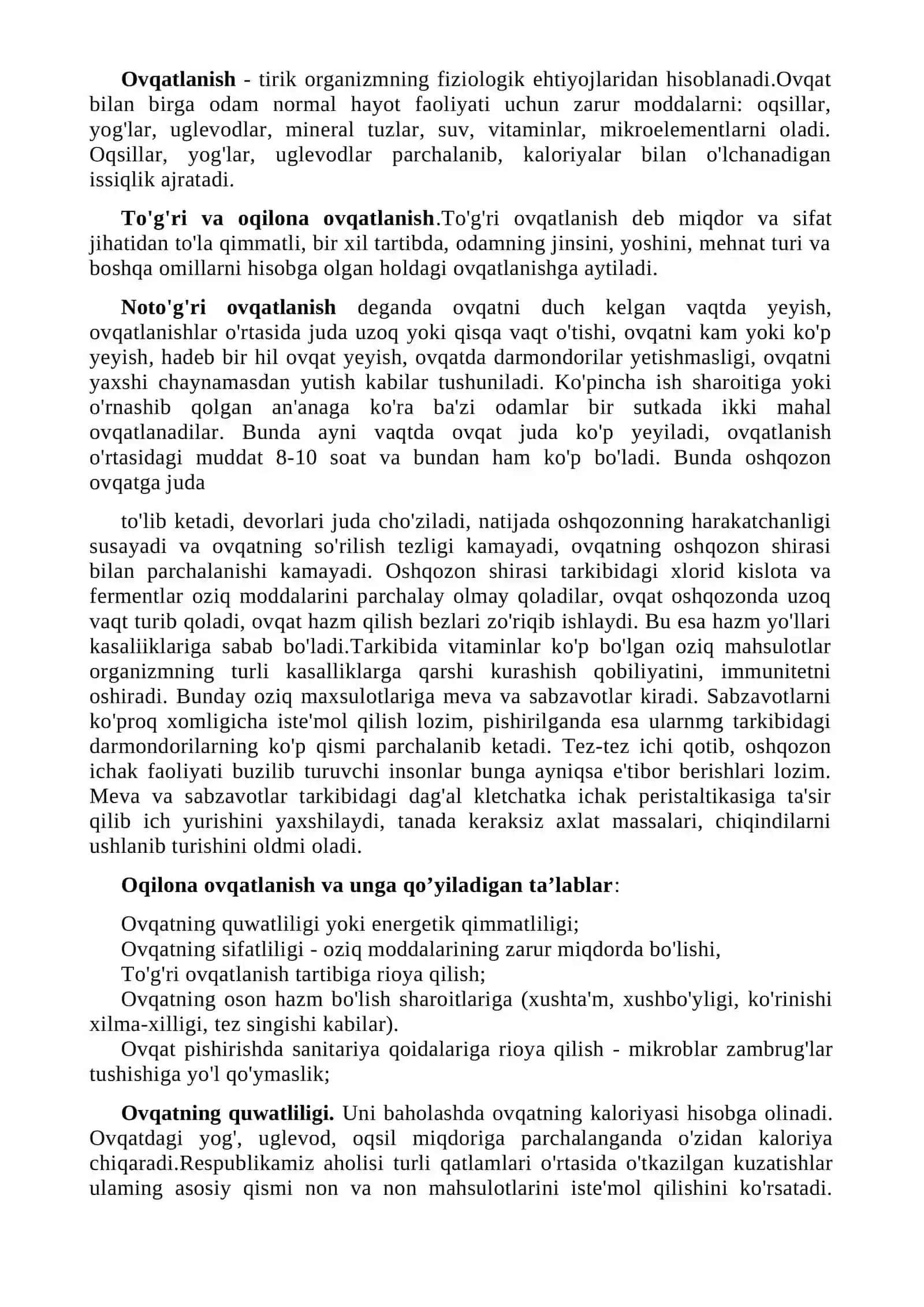 Ratsional ovqatlanishning valeologik ta’moillari 2