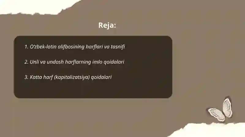 Oʻzbek-lotin alifbosining imlo qoidalari 2