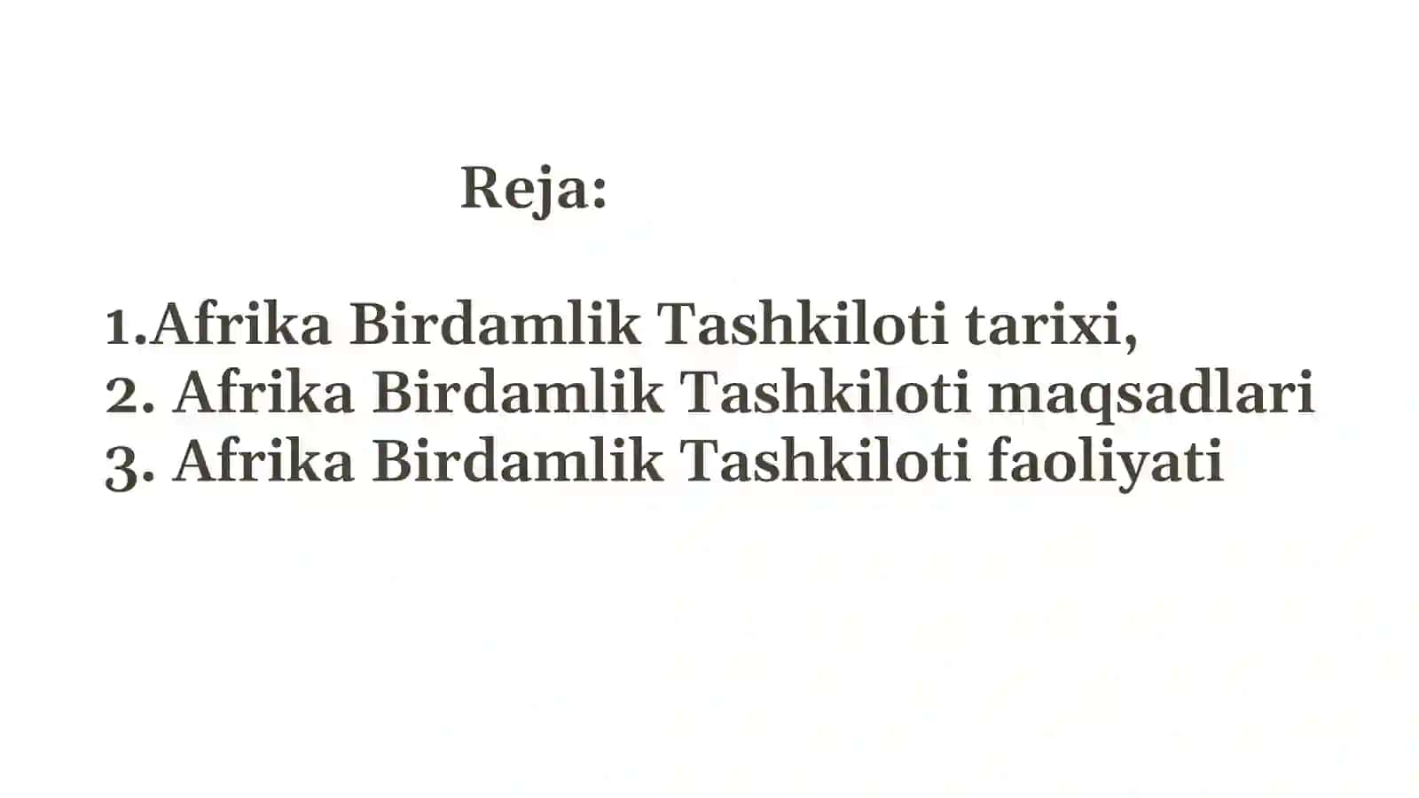 Afrika Birdamlik Tashkiloti 2