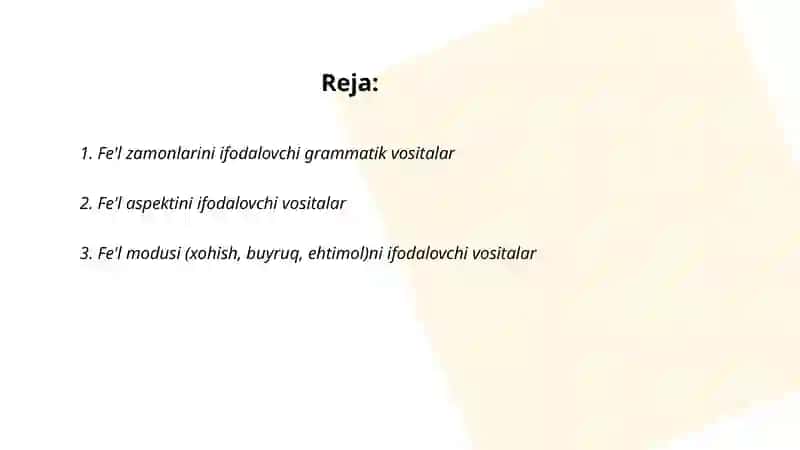 Grammatik ma'noni ifodalovchi vositalar 2