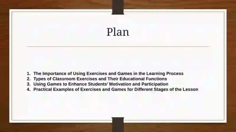 The Importance of Using Exercises and Games in the Learning Process 2