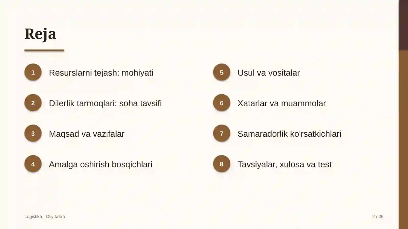 Dilerlik tarmoqlarida resurslarni tejash 2