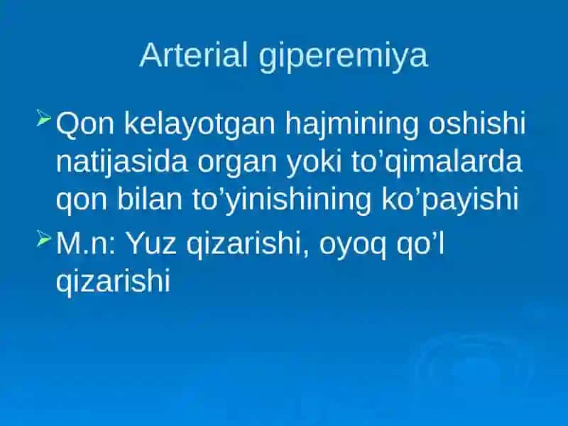 Qon tomir tizimida uchraydigan buzilishlar 2