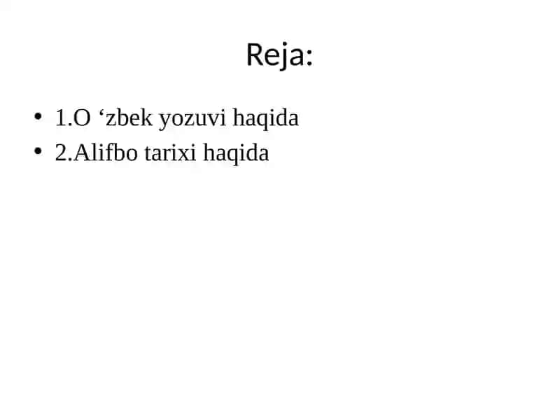 O‘zbek yozuvi va alifbo tarixi haqida ma’lumot 2