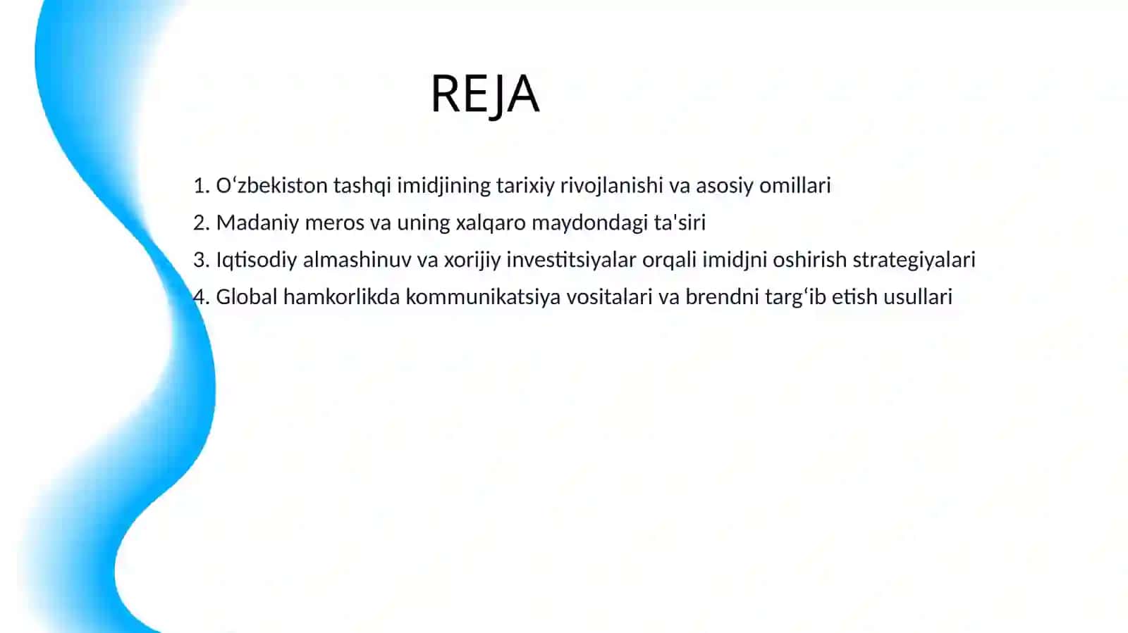 OʻZBEKISTON RESPUBLIKASI TASHQI IMIDJI 2